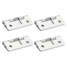Zaplyte 672668274057 4pcs Self-closing Door Hinges 2 Inch 304 Stainless Steel Spring Hinge Exterior