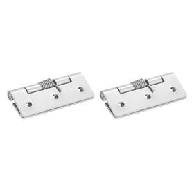 Zaplyte 672668274101 2pcs Self-closing Door Hinges 3 Inch 304 Stainless Steel Spring Hinge Exterior