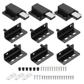 Zaplyte 676766781684 3 Set 40x26mm Concealed Shaft Door Hinges With Single Head Magnetic Catch Black