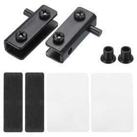 Zaplyte 678202600542 4 Pair Glass Door Hinge Pivot Clamp 3-5mm Black