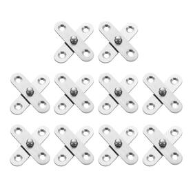 Zaplyte 679209184240 10pcs 360 Degree Rotating Pivot Hinges 57 X 16.3mm Concealed Hinge Silver