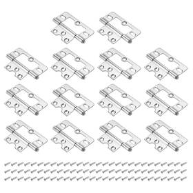 Zaplyte 680811876515 14pcs 3 Inch X 1.4 Non Mortise Butterfly Hinge Removable Loose Pin White Nickel