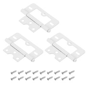 Zaplyte 680811878519 3pcs 3 Inch X 1.4 Non Mortise Butterfly Hinge Removable Loose Pin White