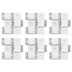 Zaplyte 781954223430 6pcs Double Acting Hinges Folding Screen 2.99 Inch Swing Hinge Pure White