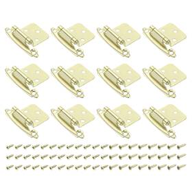 Zaplyte 781954250085 24pcs Cabinet Kitchen Inset Hinges 1/2 Inch Overlay With Screws Golden