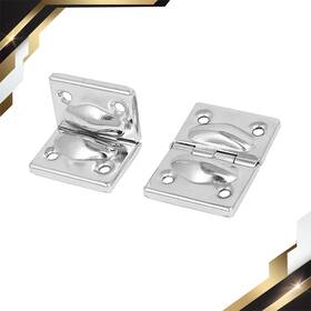 Zaplyte 783243271078 Toolbox Suitcase Box Metal Hinges Support Silver Tone 44mmx30mm 2sets