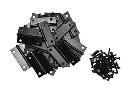 Zaqw 416134045833 20pcs 1.5 Inch Metal Folding Black Door And Window Hinge With 80 Screws