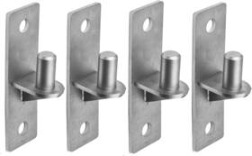 Zensen 744110148916 Wall Mount Flat Back Gate Hinges 4 Pack Outdoor Chain Link Fence