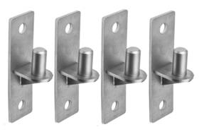 Zensen 766919618261 Wall Mount Flat Back Gate Hinges 4 Pack Outdoor Chain Link Fence