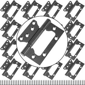 Zeonhak 785912327086 16 Pack 4 X 3 Inch Black Non Mortise Door Hinges Heavy Duty Sta