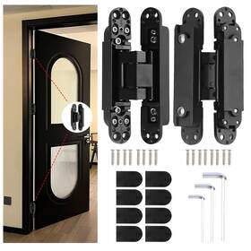 Zeyuansen 726852547028 6 Inch Hinges For Doors Invisible Concealed Alloy 180 Degree Swing