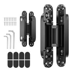 Zeyuansen 726852547097 7 Inch 2 Pcs Hidden Hinges For Doors Invisible Concealed Zinc Alloy 180 De