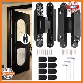 B0d67c7hjl Zeyuansen 6 Inch Concealed Door Hinges Zinc Alloy 180 Swing 3-way Adjustable