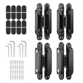 B0fbs5rxh6 Zeyuansen 4-pack 7 Inch Hidden Hinges For Doors Invisible Concealed Zinc