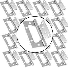 Zoenhou 785378498474 16 Pcs 4 X 3 Inch Non Mortise Door Hinges Heavy Duty Brushed Nickel Flush H