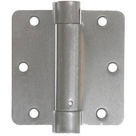 4pa91 Zoro Select 1 3/4 In W X 3 1/2 H Satin Chrome Spring Hinge