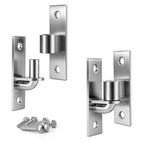 Zubarlynk 726872144801 2 Pack 4pcs Wall Mount Gate Hinges Set With 5/8 Inch Hinge Pin For Farm Silver