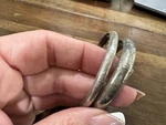 Vintage .925 Sterling Silver Etched Hinge Bracelet Set Of Two. Fixed Price $115.00.