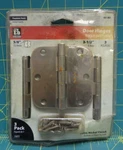 Everbilt Piece Door Hinges 5/8" Screw 3-1/2" 481 003 Satin Nickel. Fixed Price $5.00.