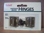 Brainerd Antique Brass #9710 1" X (2-HINGES) With Screws. Fixed Price $9.99.