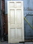 30 X 78" Antique Double-swing 6-PANEL Kitchen/pantry Door With Floor Spring. Fixed Price $90.00.