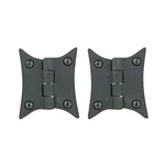 2 Pcs Black Butterfly Cabinet Hinges Cast Iron. Fixed Price $25.99.