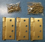 Ace 4" Template Hinges, Satin Brass Pk. (5301502) Fs. Fixed Price $30.00.