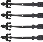 Fleur Lis Decorative Iron Garage Door Strap Hinges - Pack Of 4. Fixed Price $134.99.