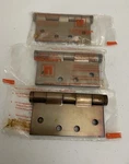Vintage Door Hinges Lawrence Ball Bearings Oilite Brass Plated - Heavy. Fixed Price $42.74.
