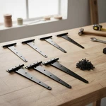 6 Pack 12 Inch T-strap Shed Hinge Heavy Duty Black Door Barn Gates. Fixed Price $48.97.