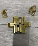 Soss 218US4 Concealed Hinge, Brass, Full Mortise Mounting, 1/8 Leaf. Fixed Price $35.09.