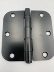 24X Black 3.5" 5/8" Radius Door Hinges Interior Round Corner With Screws. Fixed Price $18.99.