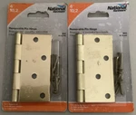 National Inch 10,2 Cm Satin Brass Door Hinge N176-644 Lot X. Fixed Price $17.97.