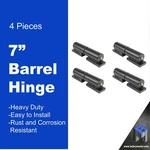 7" Heavy Duty Weldable Barrel Gate Hinges 4 Pieces. Fixed Price $103.99.