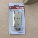 Everbilt Door Hinge 3 1/2 In. Satin Brass Finish 5/8 Radius W/screws Sets. Fixed Price $19.06.