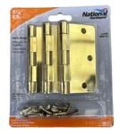 Pack X National Hardware V512RC N830-321 Bright Brass Finish Door Hinge 3-1/2". Fixed Price $11.99.