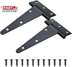 Tambee Barn Door Hinges Heavy Duty Strap Shed - Black, Iron, Rustp. Fixed Price $13.08.