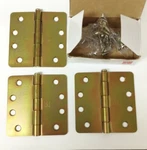 3PK Hager Hardware 1/4" Radius Residential Brass Tone Door Hinges With Screws. Fixed Price $14.80.
