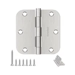 Door Hinges Brushed Nickel - Pack Satin 3.5 Inch Rounded Interior Do.... Fixed Price $12.87.