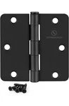 Sorgmach Door Hinges Matte Black 3.5 Inch Interior 1/4" Radius - 18 Pack. Fixed Price $31.00.