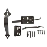 Everbilt Heavy Duty Steel Self-latching Gate Door Black Thumb 18112. Fixed Price $24.00.