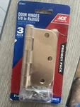 Ace Door Hinges 1/4 In. Radius 3-1/2" Bright Brass #5019907 Pack. Fixed Price $19.99.