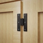 Black Offset Hinges 3.5" Wrought Iron Kitchen Cabinet Rust Resistant. Fixed Price $12.99.