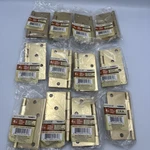 (12) Gatehouse 4" Satin Brass Gold Finish Door Hinges Round Corners 0308910 New!. Fixed Price $39.99.
