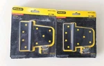 (2)STANLEY, T-hinge, 3-1/2"/88MM, Black Coated Finish, Heavy Dutye New S808-675. Fixed Price $21.99.
