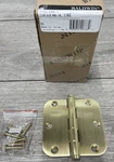 Baldwin 11350441 Corner Mortise Door Hinge Pair - Lifetime Satin Brass *read*. Fixed Price $39.99.