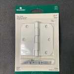 (5-PACK) 3-1/2 Inch Hinge 5/8 Radius Round Corner White. Fixed Price $96.92.