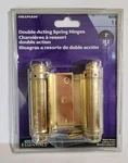 Hillman Double Acting Spring Hinges 3" 852546 Satin Brass Gold New Stock. Fixed Price $20.00.