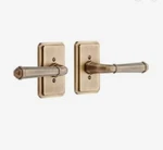 Signature Hardware 503 Solid Bras Passage Interior Door Set W/ Sculpted Square. Fixed Price $55.00.