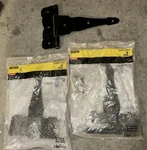 Lot Of 3 Stanley 8 Black T-hinges (15-6490 / SP909) Gate Or Shed Hardware. Fixed Price $14.99.